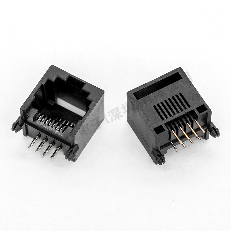 RJ45 网口插座8P8C黑色全塑