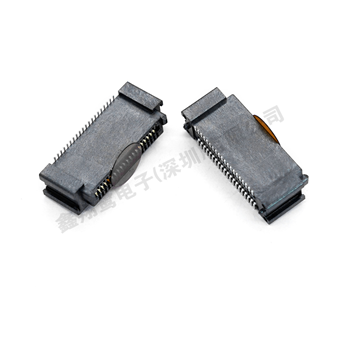 0.8MM单槽金手指母座（合高5.0-20mm）